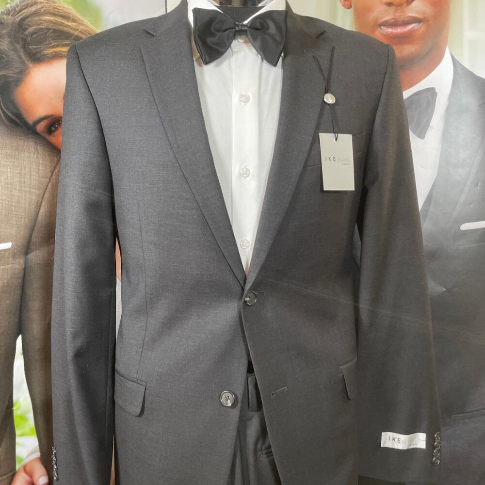IKE BEHAR CHARCOAL GREY SLIM FIT SUIT